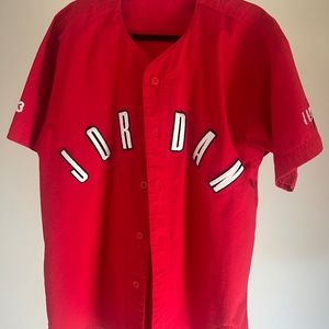 Retro 90's Nike Air Jordan Jumpman Embroidered Baseball Button Down Jersey